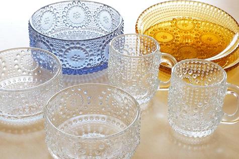 骨董 時代ガラス フィンランド グラッポニア グラス コップ ウラン1客