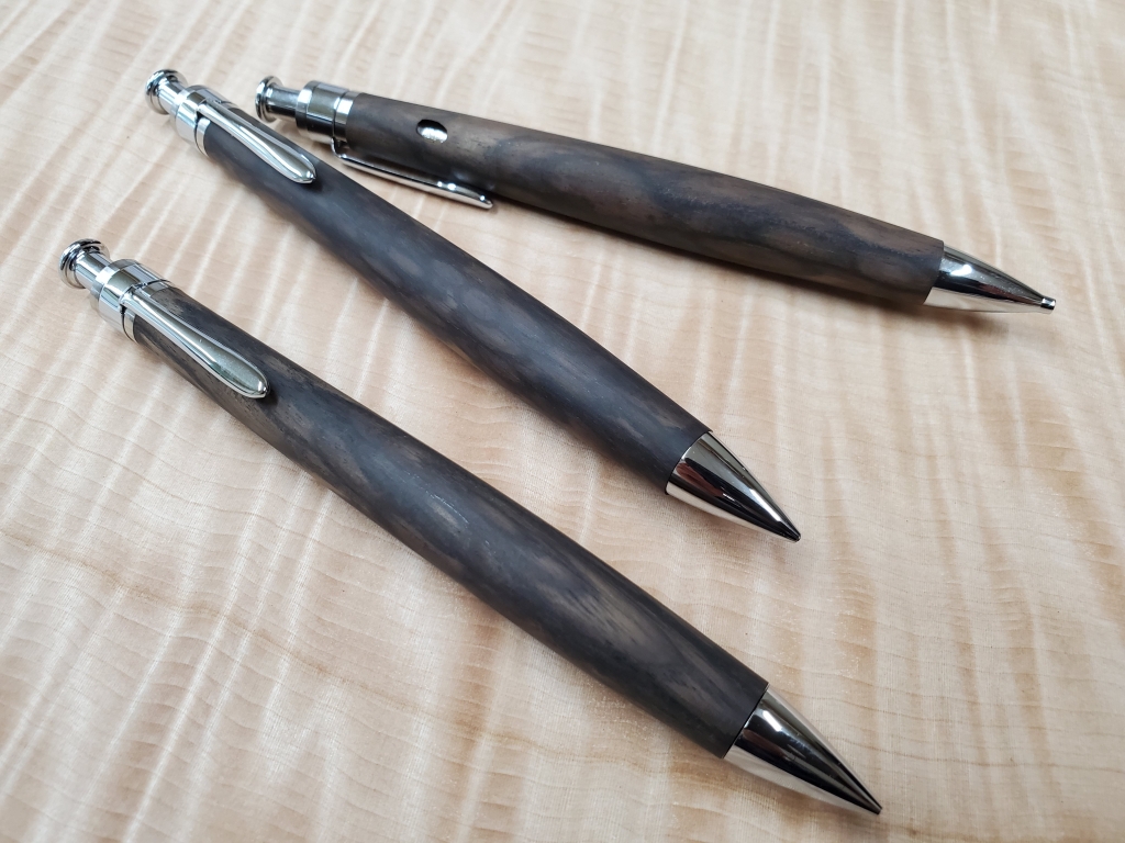 工房楔 黒柿孔雀杢 ペンシル 工房 楔 0.5mmペンシル楔 黒柿 | ペンハウス