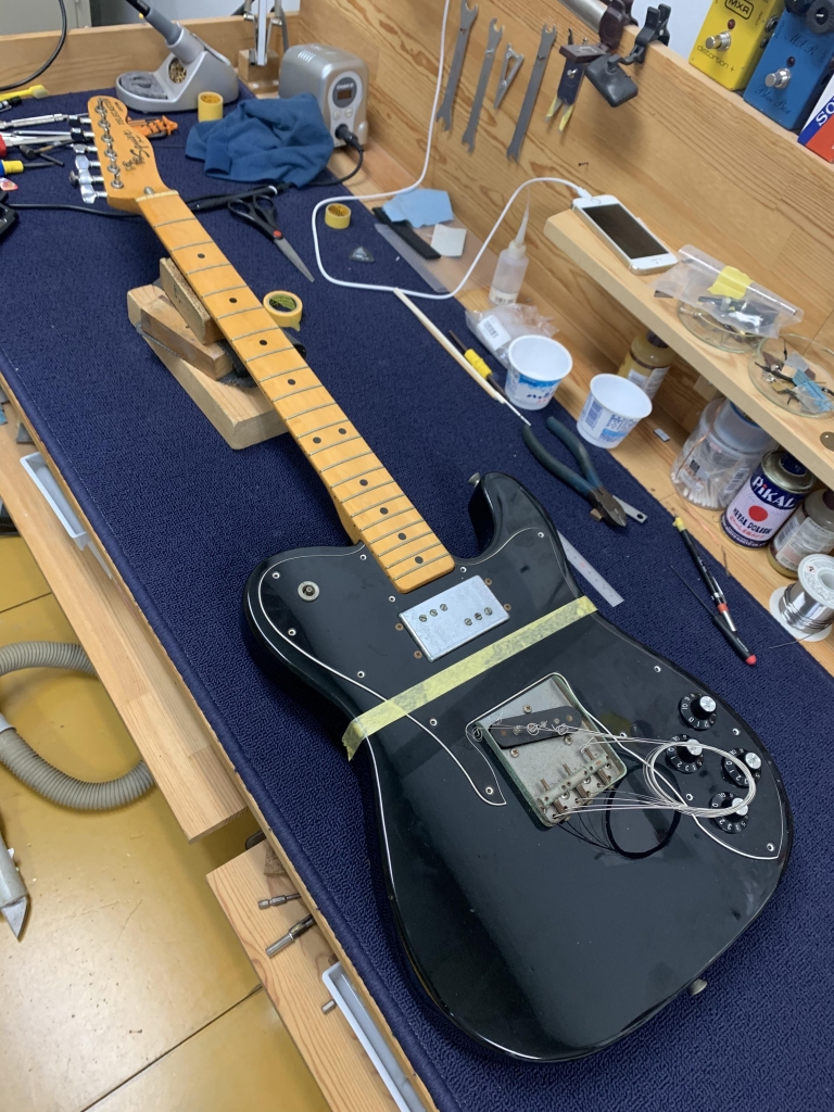 83 Squier テレキャスターカスタム ナット交換 メンテナンス | ギター