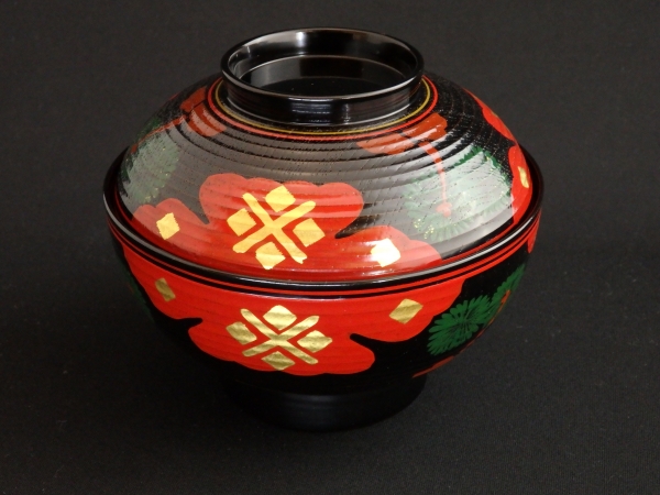 浄法寺蒔画煮物椀拾漆匠春象未使用お茶事仁和春象作共箱美品