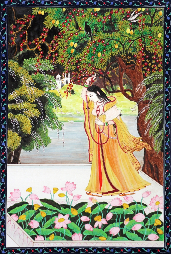 インド 細密画 ミニアチュール 孔雀 クジャク