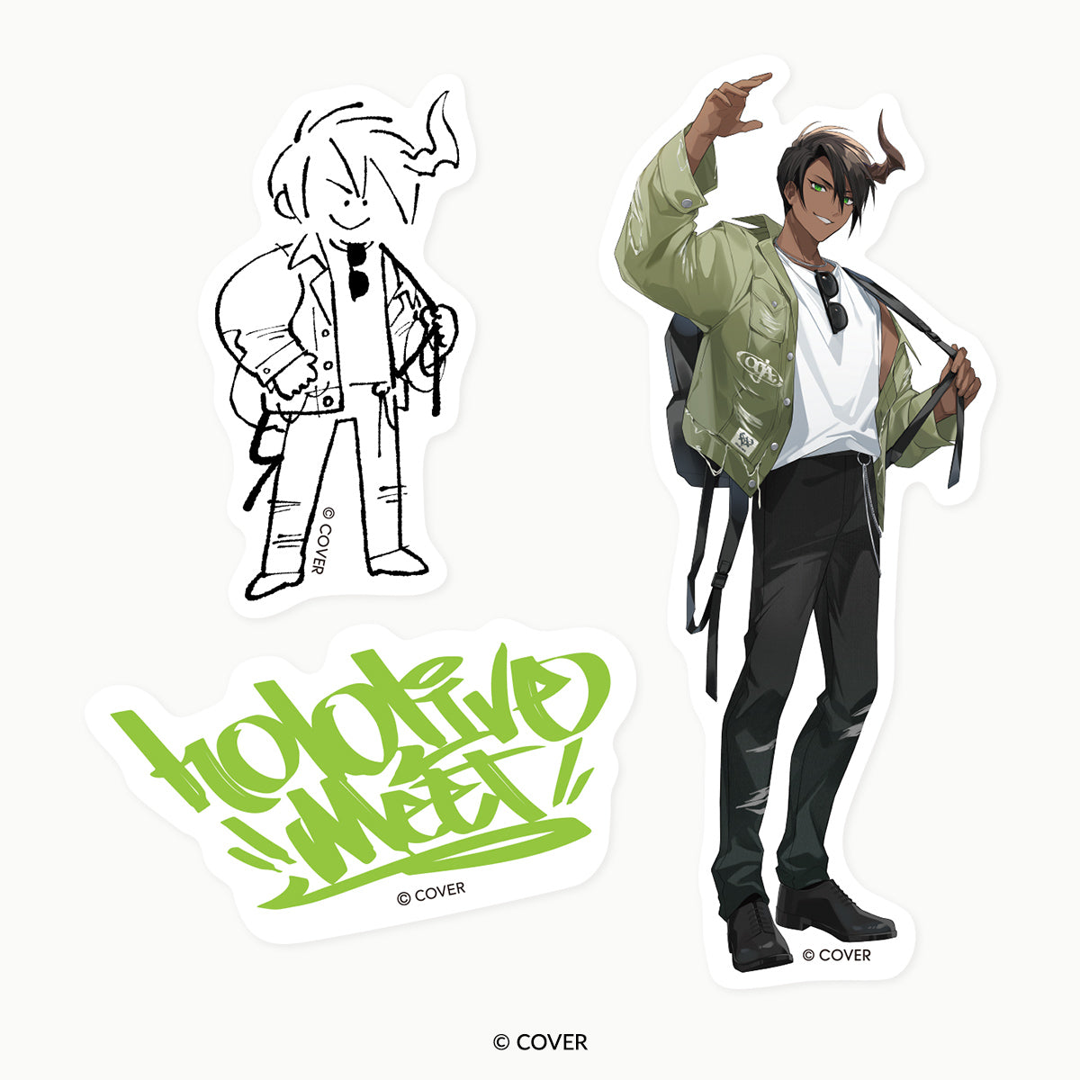 hololive Meet 2025」ステッカーセット 荒咬オウガ - Tokyo Otaku Mode
