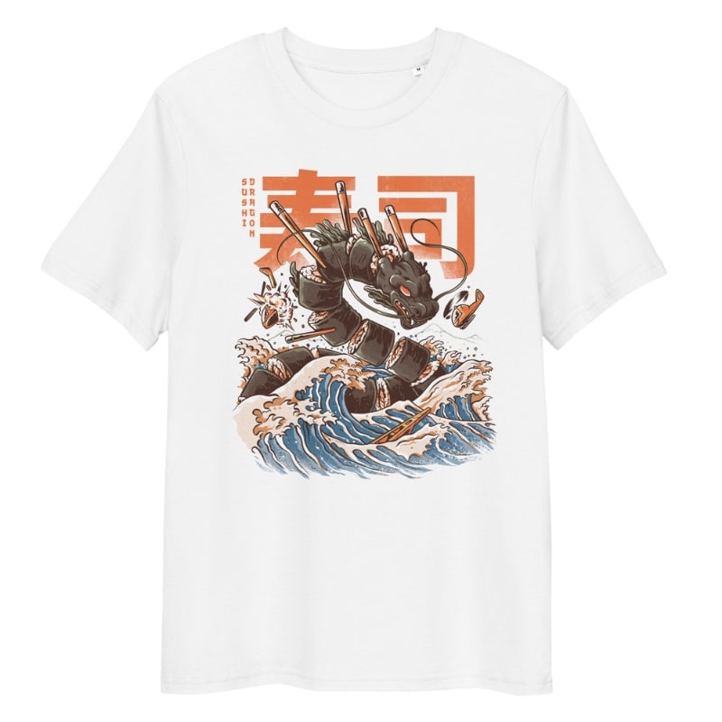 Japanese Graphic T-Shirt - Sushi Dragon | Japan Avenue