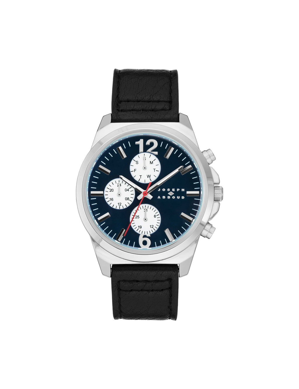 Black & Silver Multi-Function Strap Watch | Joseph Abboud