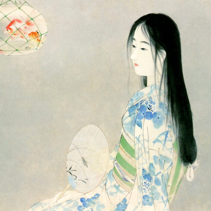 伊東深水、スケッチ画（素描画集4巻p83 no469）【修善寺】 伊東深水