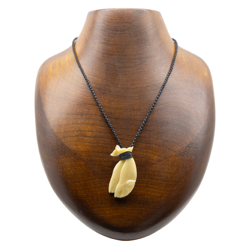 クジラ歯 鯨2匹ネックレス – 海想