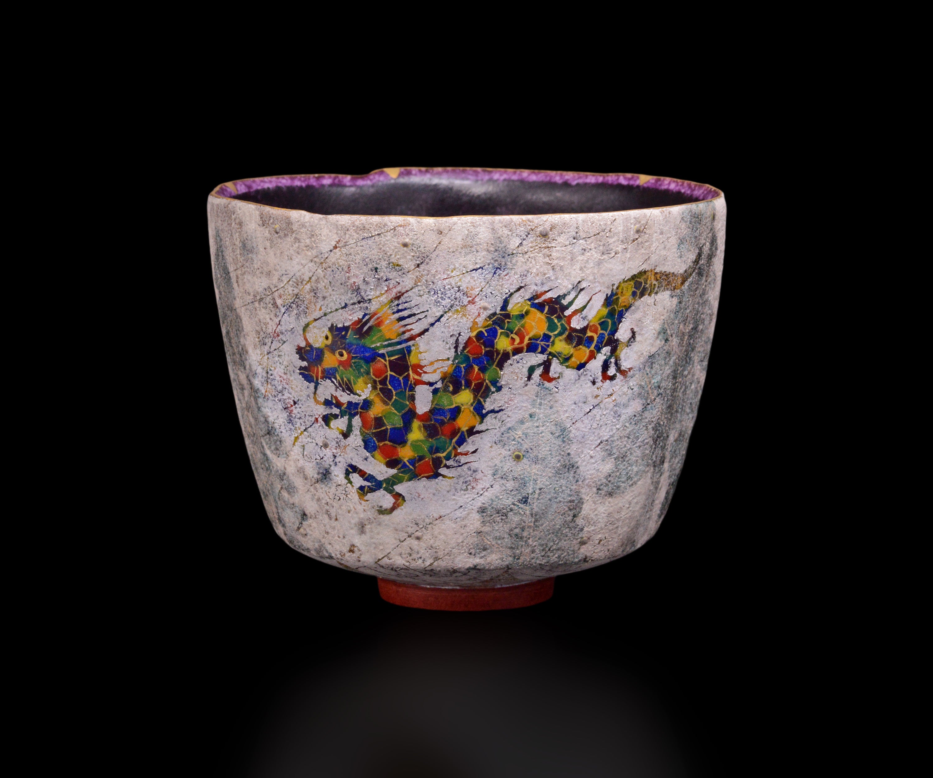 伊藤北斗 釉刻色絵金銀彩 茶盌 – 窯と土～Kama-to-tsuchi～