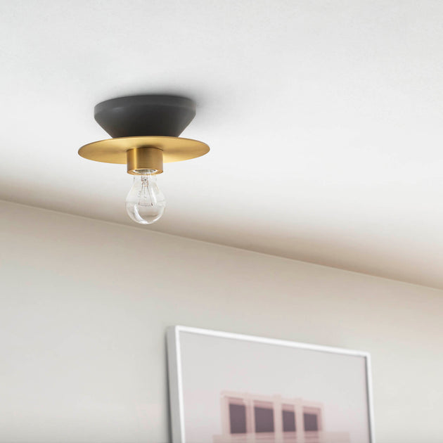 コンテンポラリー シーリングライト グレー×ゴールド – KANADEMONO