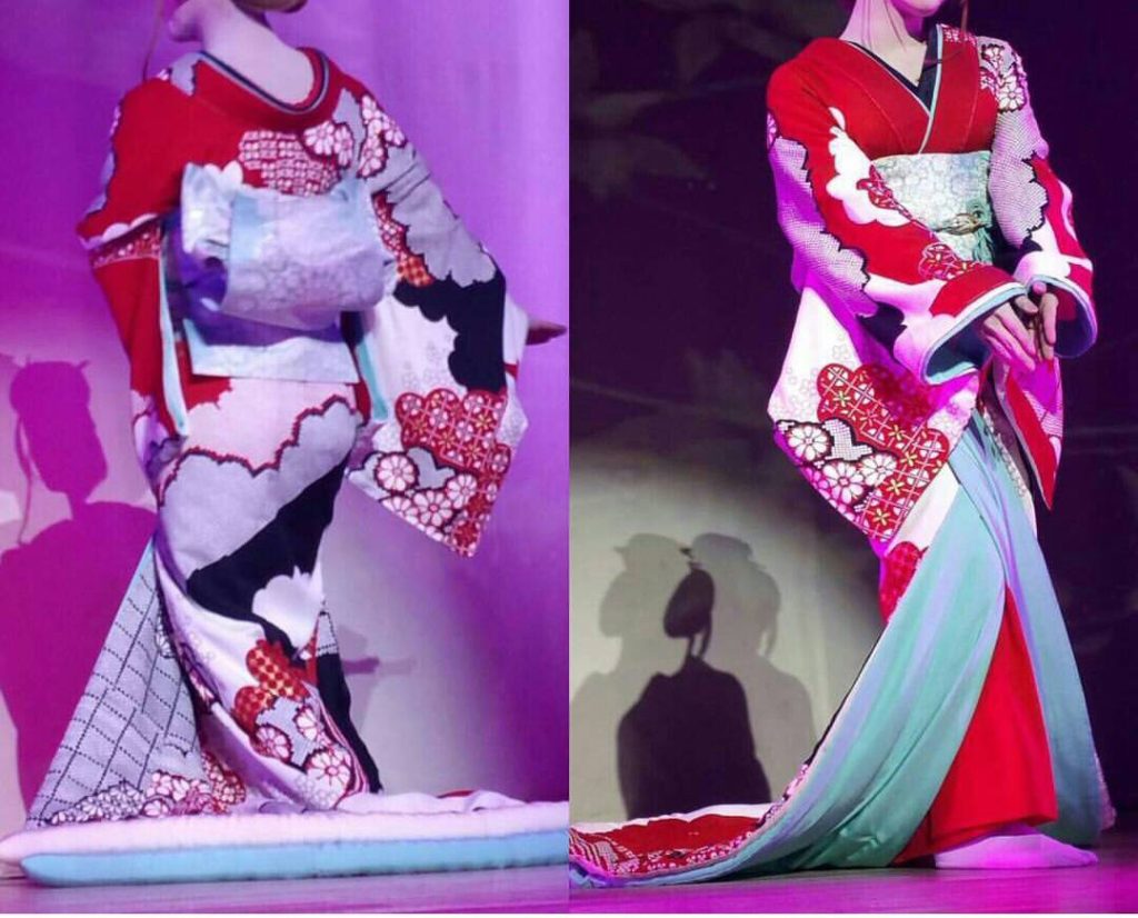 舞踊 着物 裾引き 白 腰下 裾引き 引きずり お引き お稽古用 舞踊 踊り