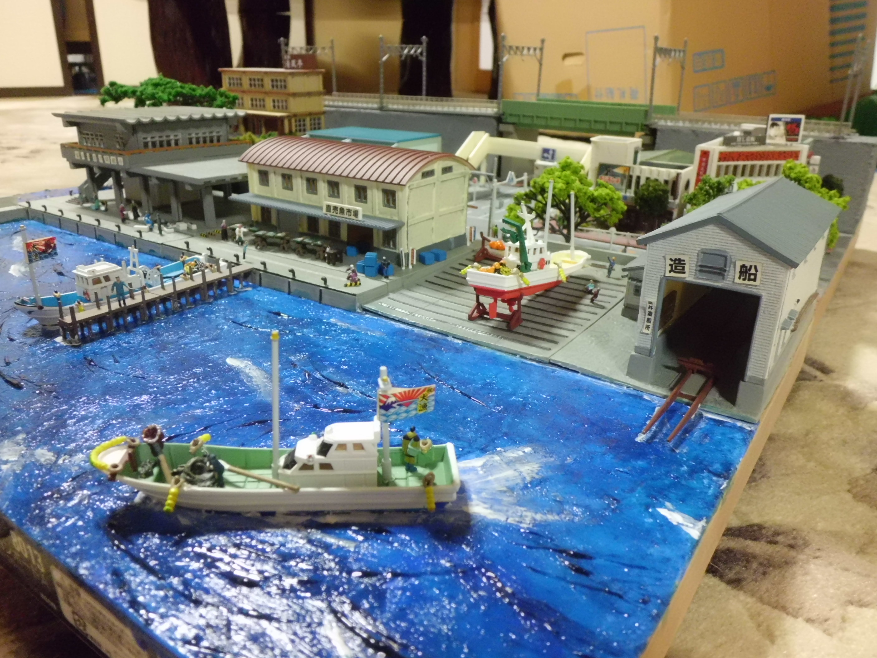 鉄道模型Nゲージ漁港風景ミニチュア