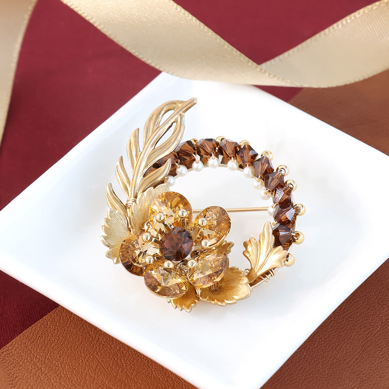 レシピNo.KR1321 貴和クリスタルとアメリカ製チャームのショコラ