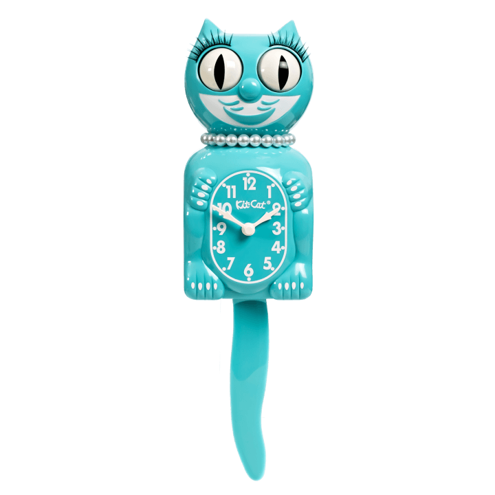 Vibrant Blue Turquoise Lady Kit-Cat | Elegant 15.5