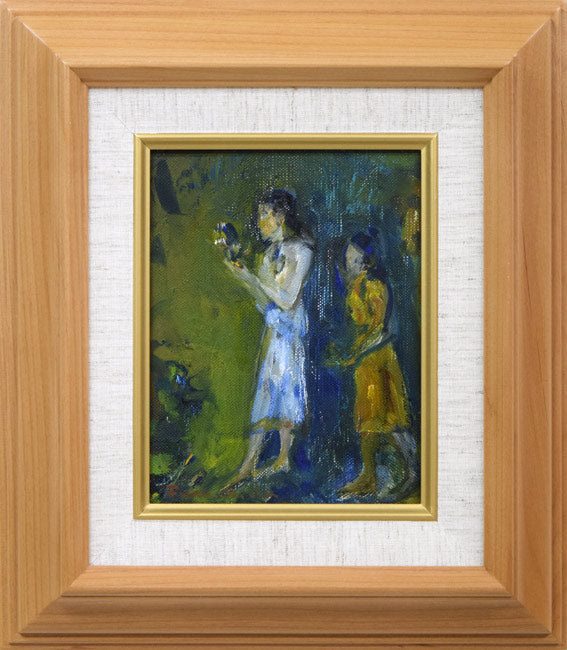 油彩画 8号 人形モチーフ（作者不詳） 油彩画 8号 人形モチーフ（作者