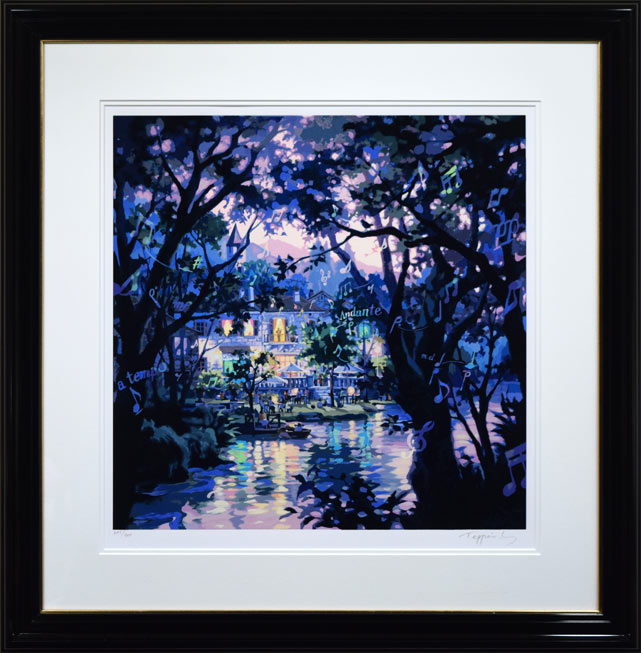 真作保証品】笹倉鉄平『語らい』 額装シルクスクリーン版画 Yahoo