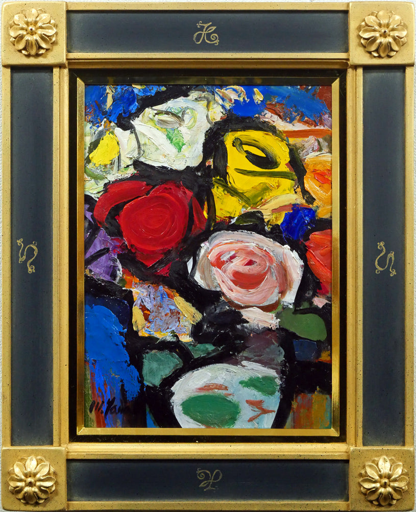 油絵 F4-070202 花（ばら）