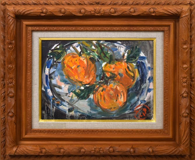 ナツうー特価』 田中義昭 『冬木立 (冬樹)』 油絵 F10号 132万円 ナツ