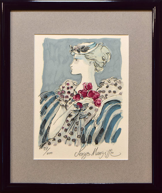 Fラウル・デュフィのリトグラフ「L 'Entracte」 楽譜付き