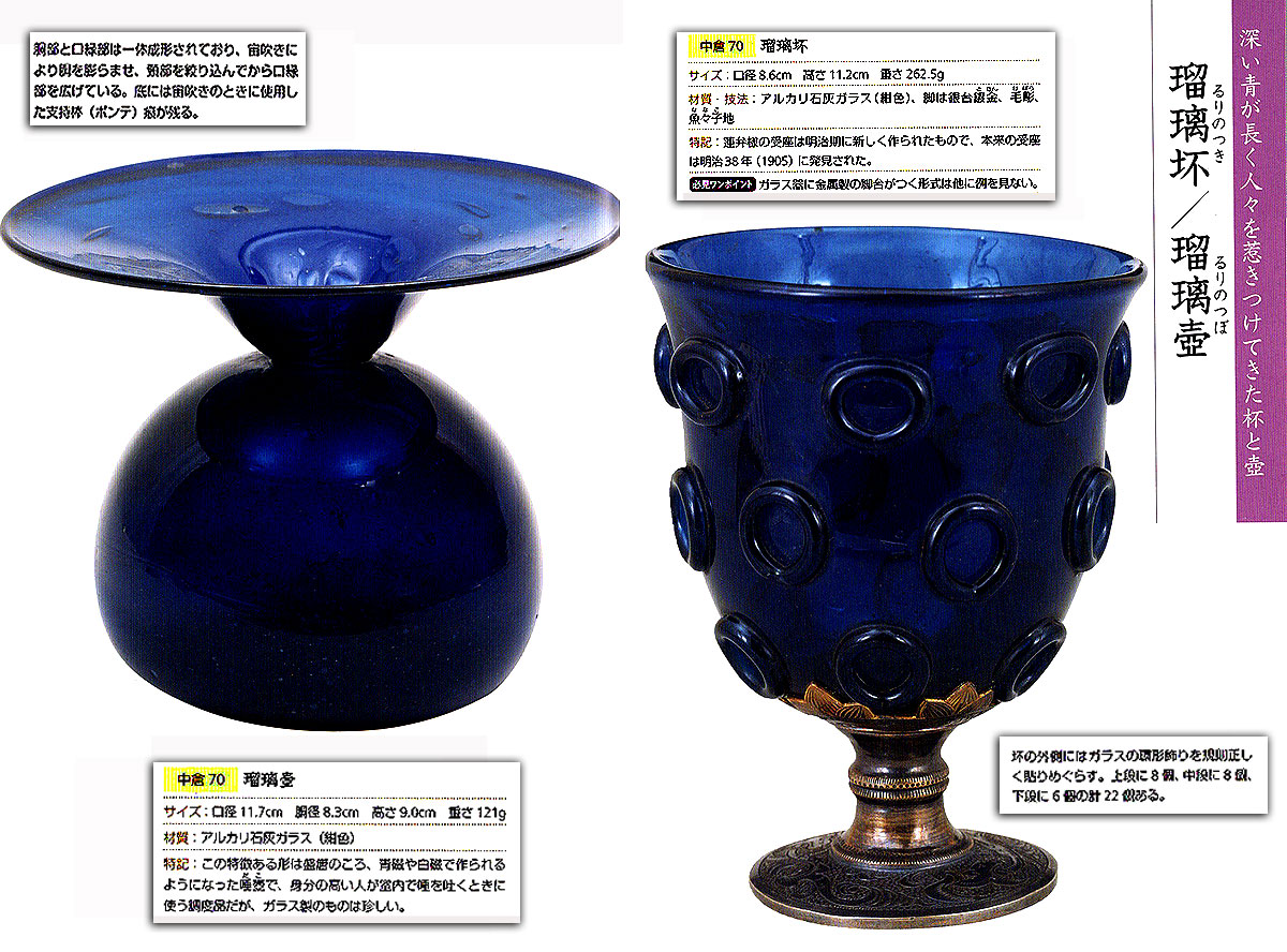 K*k様 由水常雄 正倉院宝物 紺瑠璃杯 復元品