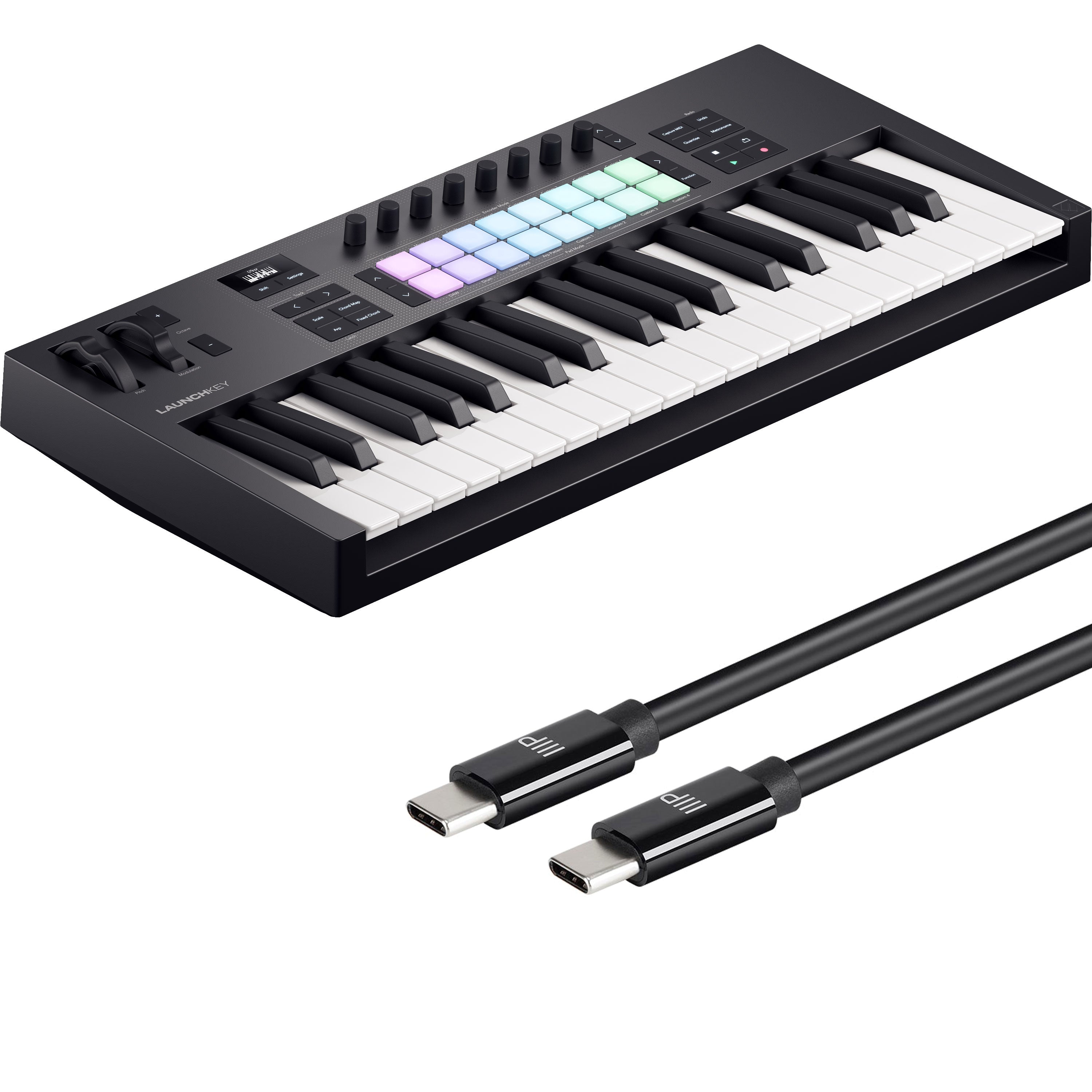 Novation Launchkey 37 Mk4 Keyboard Controller USB-C CABLE KIT