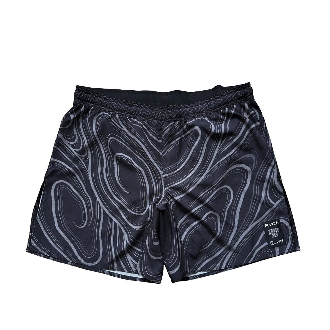 KRAZY BEE ファイトショーツ Mサイズ ホワイト/ブラック KRAZY BEE