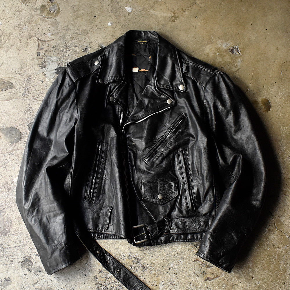 LEATHERCRAFT PROCESSシングル レザー ライダースジャケット