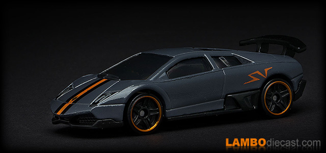 The 1/64 Lamborghini Murcielago LP670-4 SV from Hotwheels, a