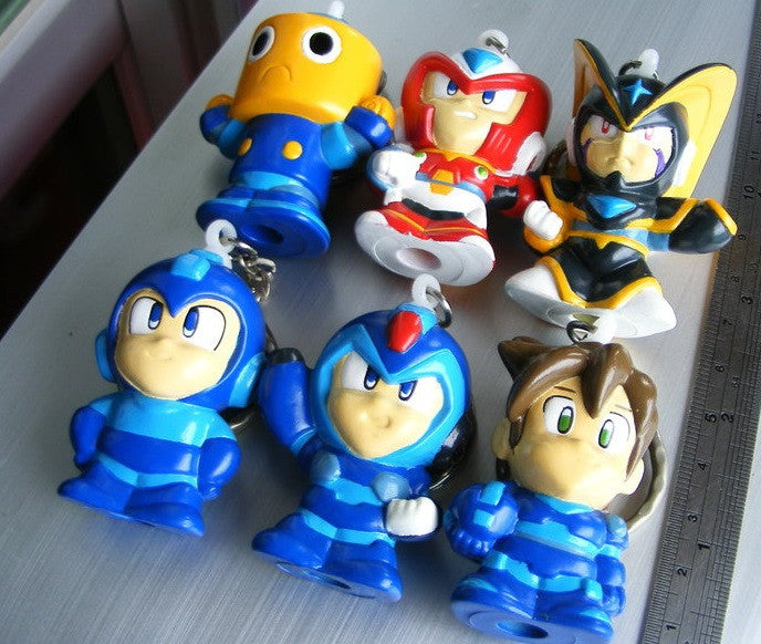 Banpresto 1998 Capcom Mega Man Rockman Soft Key Holder Chain