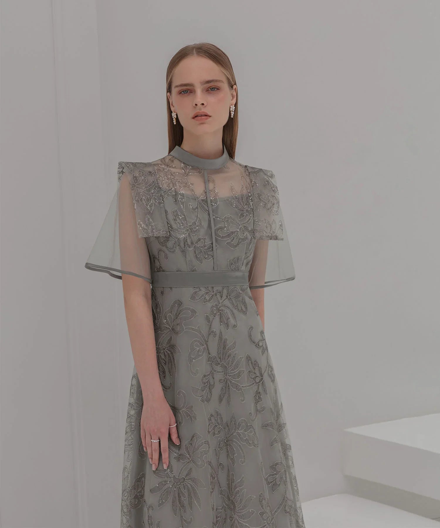 一部当日発送】フラップデザインフラワースパンコールAラインドレス