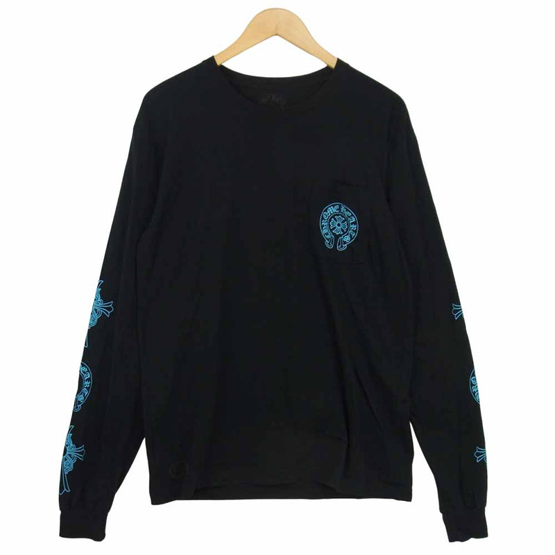 クロムハーツ ブルー セメタリークロス ポケットTシャツ S