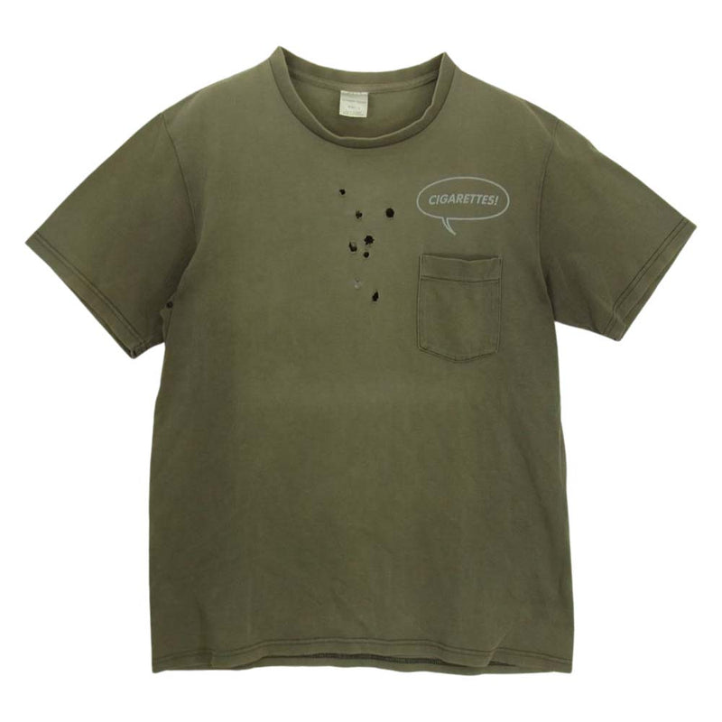 ナンバーナイン ダメージ加工 反戦Tシャツ サイズ2 GIVE PEACE A