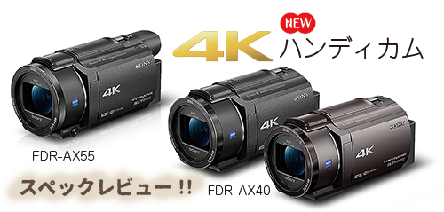 SONY FDR-AX55 4Kビデオカメラ +SDXCカード +カメラケース