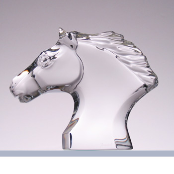 Baccarat バカラ フィギュリン 馬の頭 ホースヘッド オブジェ 愛馬