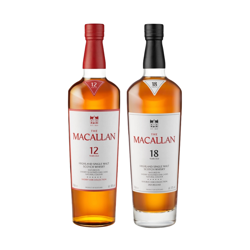 The Macallan Sherry 12 & 18 Bundle – LoveScotch.com