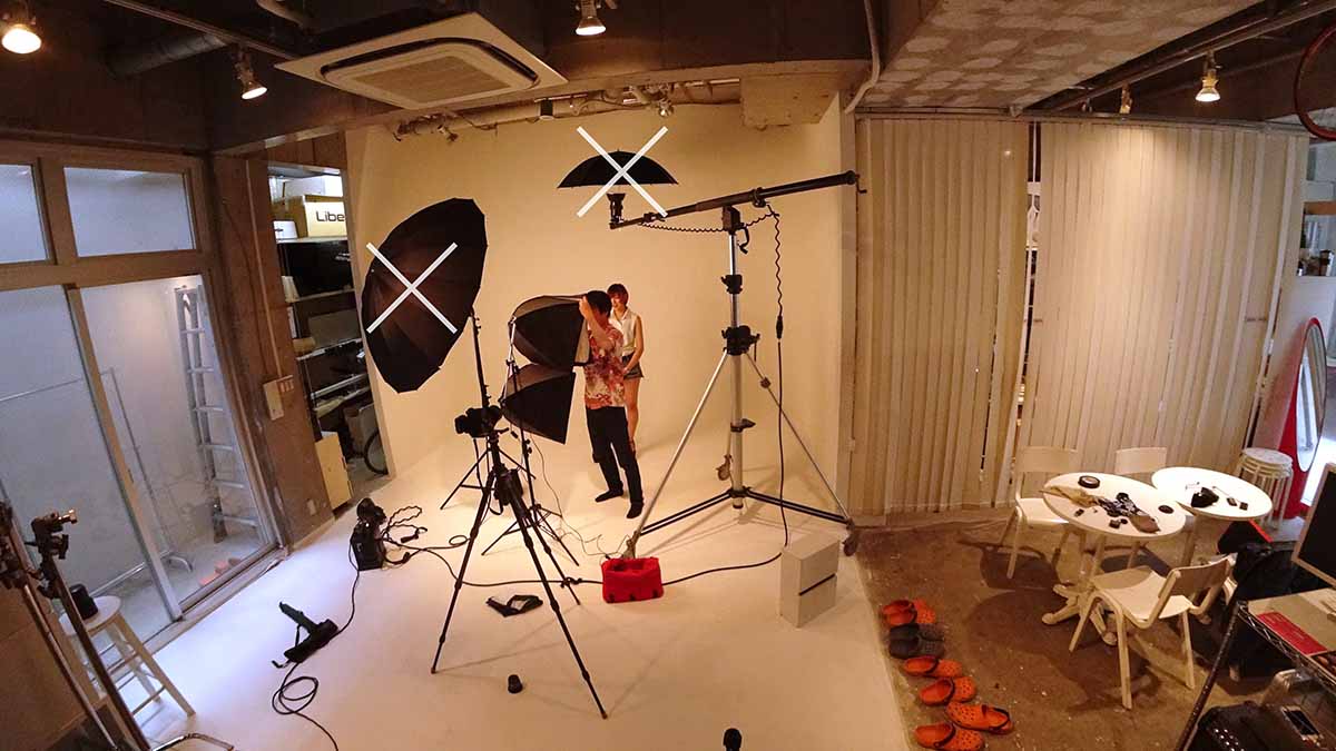 美しキット2灯＆T字棒」で全身ポートレイト撮影、ストロボよりしっとり