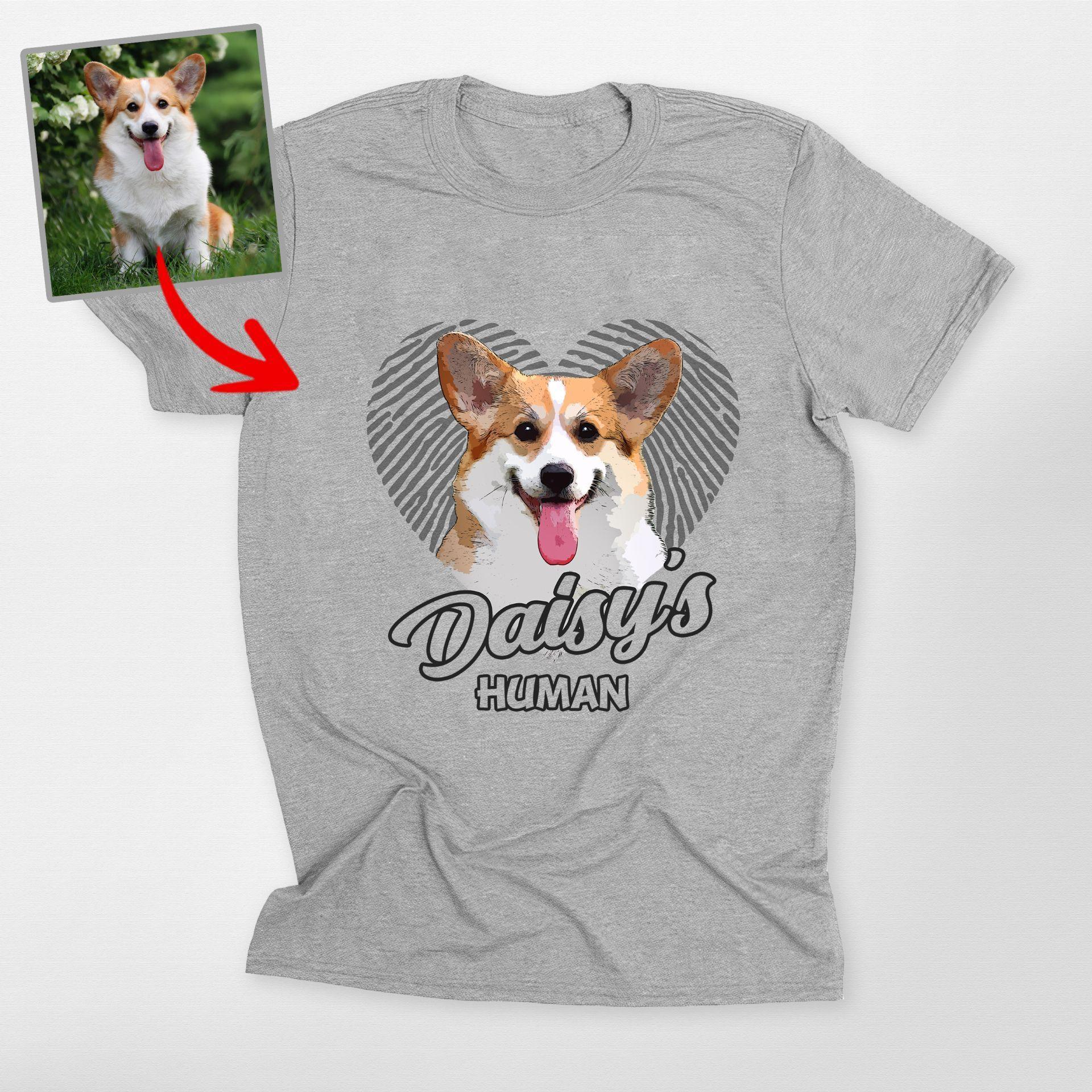 Lovable Custom Dogface in Heart T-shirts – Pawarts