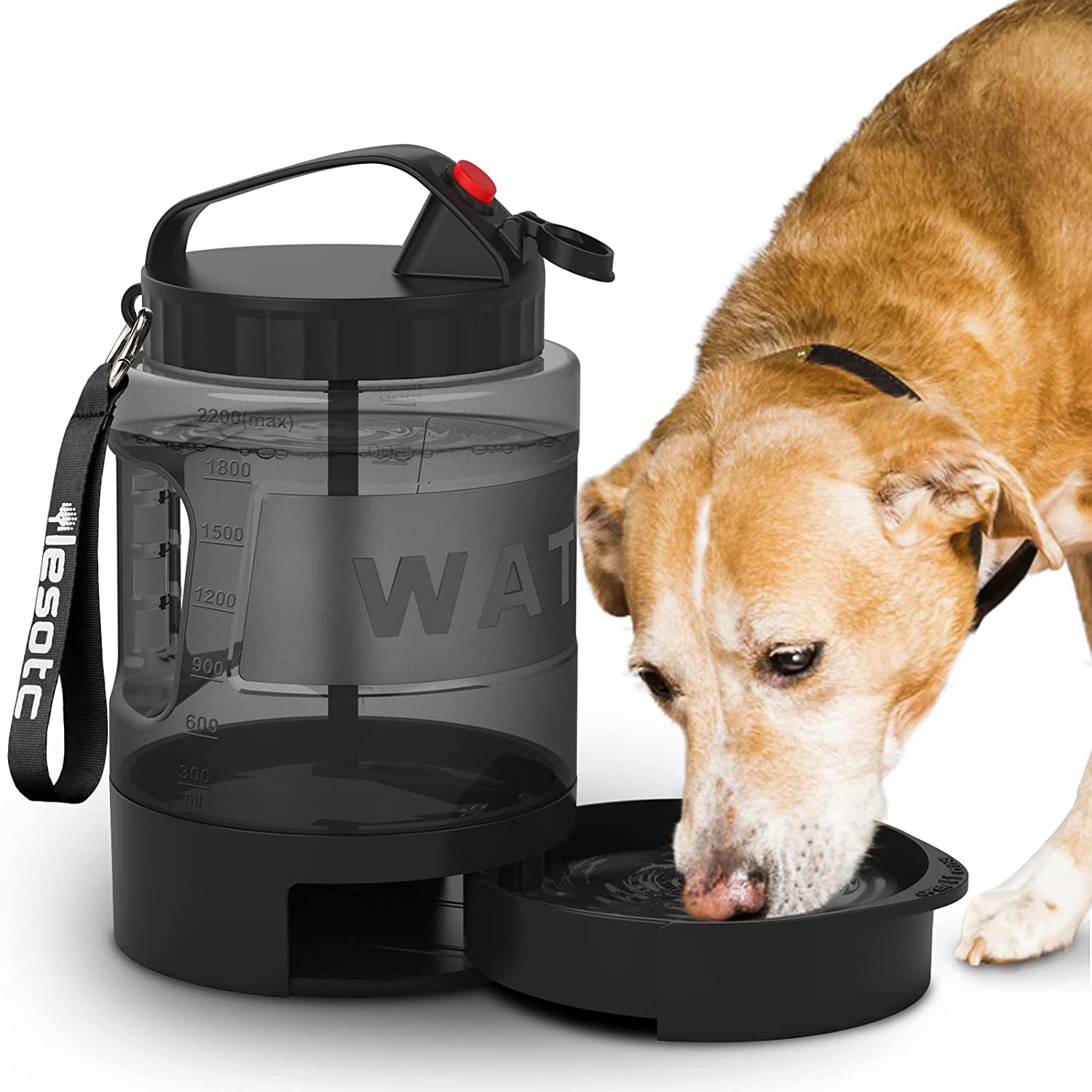 77OZ Dog Water Bowl Dispenser, Travel Dog Bowls for Camping Dog