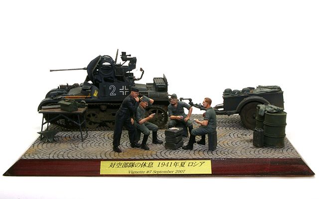 戦車ジオラマ 1/35 ロシアSU122と親衛隊兵士 戦車ジオラマ 1/35 ロシア