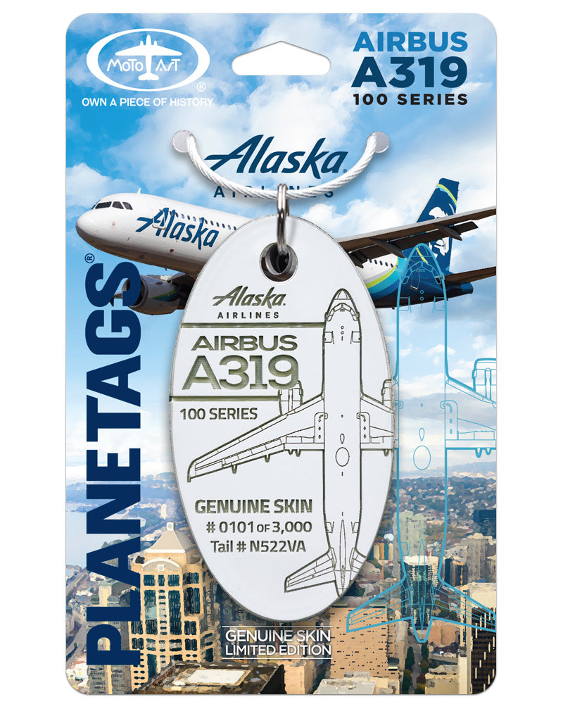 Custom Alaska Airlines® A319- N522VA – MotoArt PlaneTags