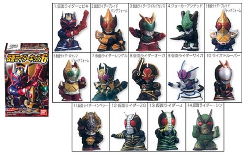 ☆食玩ソフビ 仮面ライダーキッズ6 響鬼/ファイズ/真/ZO/J 石ノ森章太郎