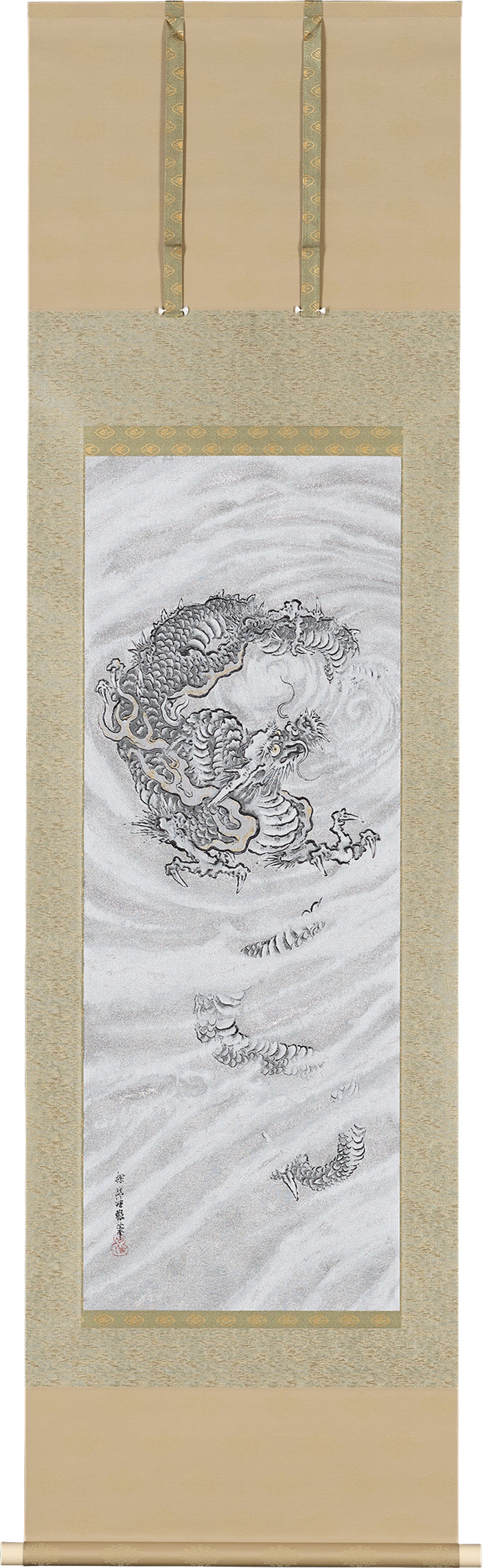 西陣織高級掛軸 和風インテリア・贈答 雲龍図（狩野探幽） – Rui Arts