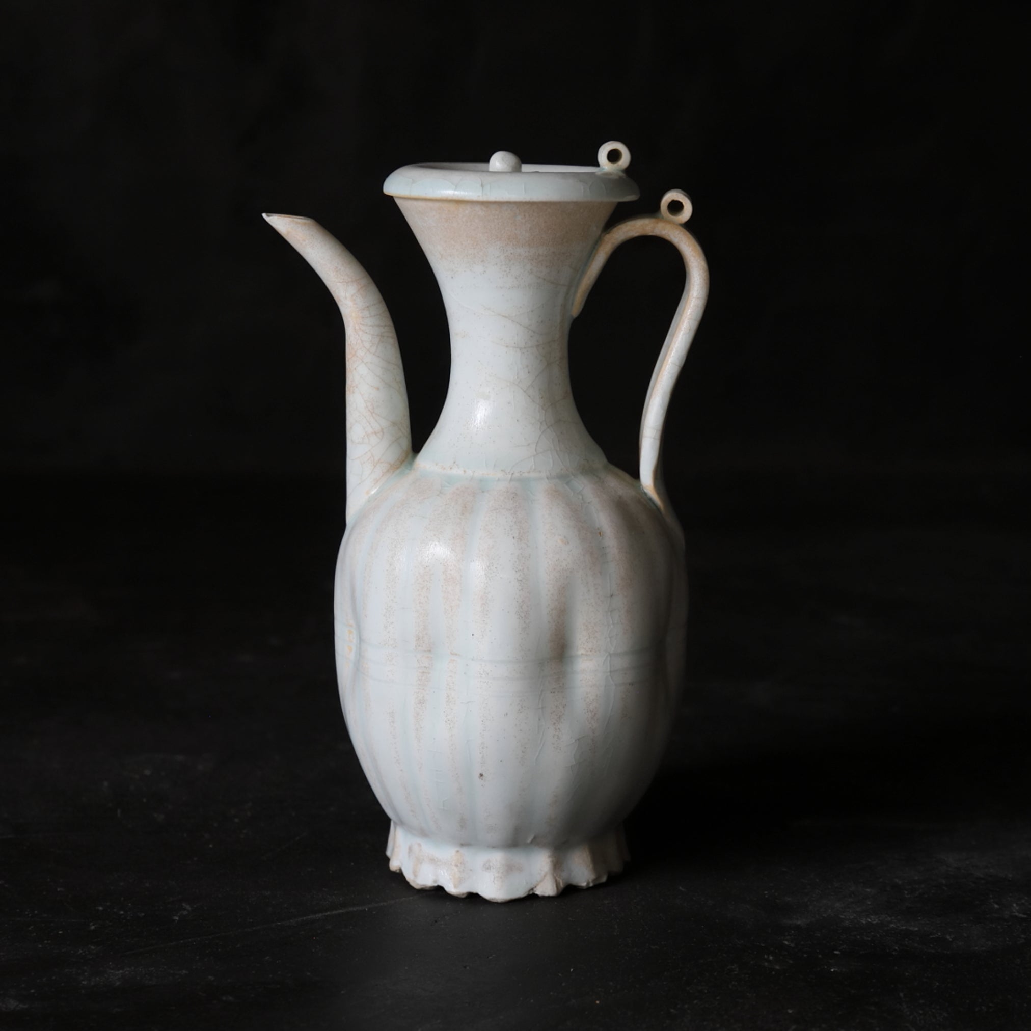 骨董品】影青釉 水注 青白磁 骨董品】影青釉 水注 青白磁 青白磁瓜形水