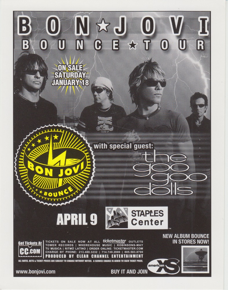 BON JOVI “Live Flyer” (BOUNCE TOUR NORTH AMERICA Leg,2003.4.9