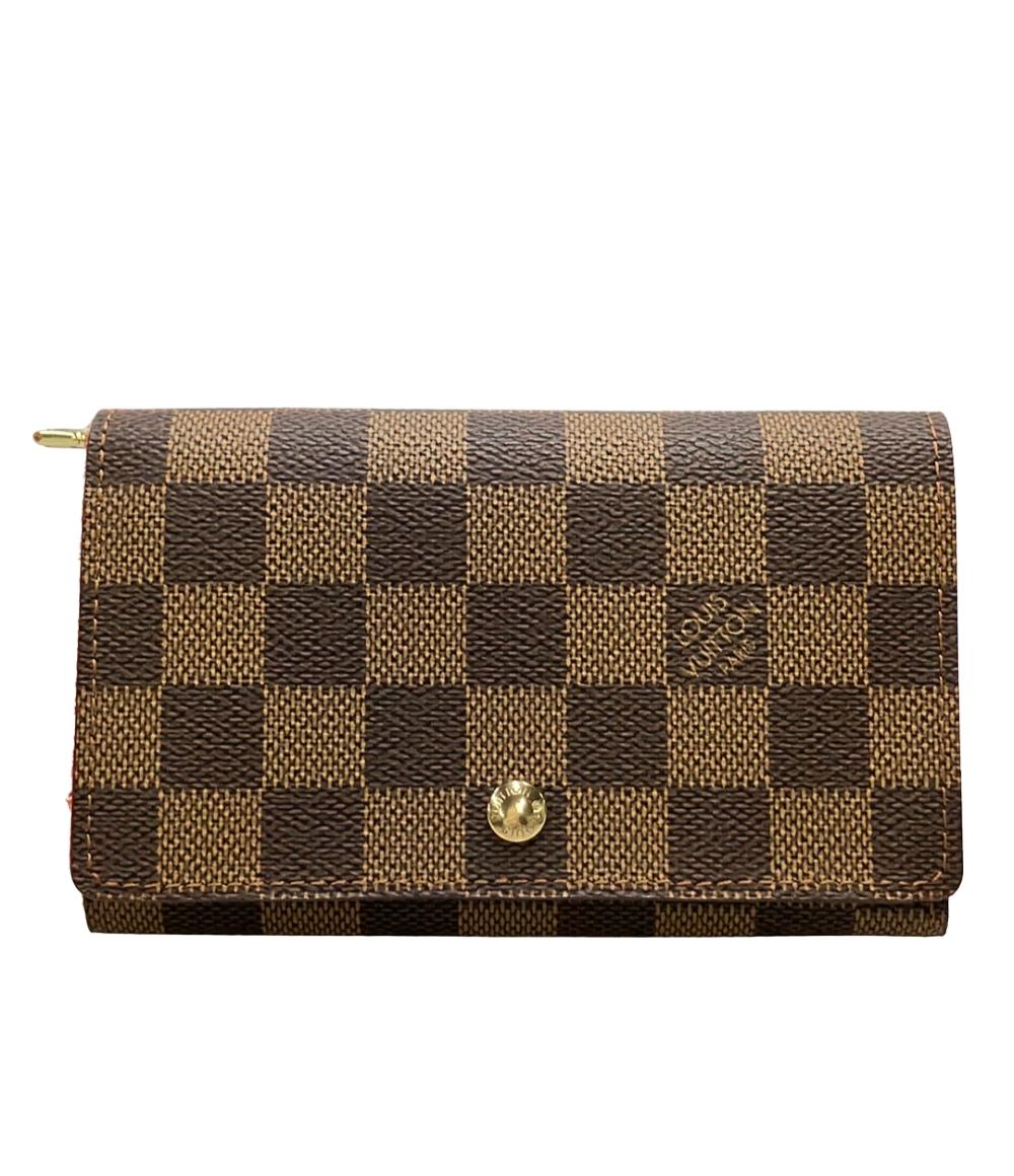 LOUIS VUITTON 二つ折り財布 ポルトモネ ビエ トレゾール ダミエ