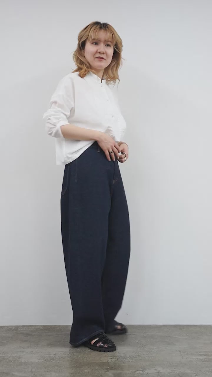 mizuiro ind（ミズイロインド） ハイウェスト ワイドデニム｜ROCOCO