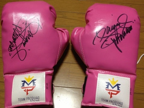 TEAM PACQUIAO サイン入りボクシンググローブ TEAM PACQUIAO サイン