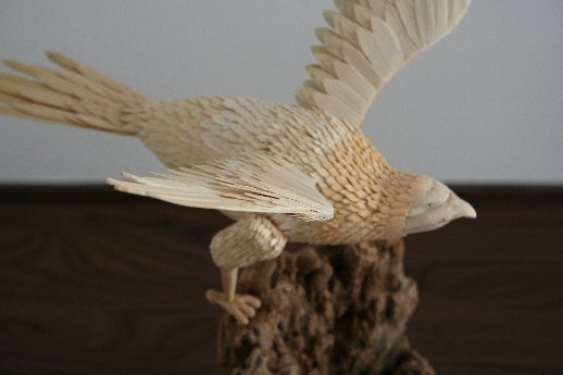 珍しい竹細工の鷹❣️