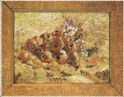 額装ゴッホ(VAN GOGH) 『マルメロ、レモン、梨、葡萄』の手書きの複製