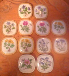 ロイヤルコペンハーゲン花柄ブローチ北欧ヴィンテージブローチ