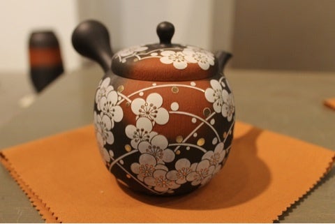 個展出品作 常滑焼 名人 仲井堂 森下宗則 作 焼桜紋様 急須 茶注 桐共箱付
