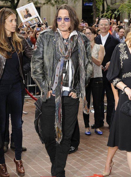 値下ルート66 ヴィンテージレザー ジャケット ジョニーデップ風